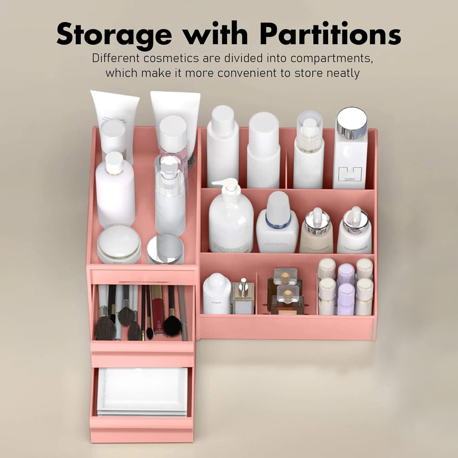 SHUTTLE ART Organizador de escritorio moderno de plástico con soportes para lápices, notas adhesivas, almacenamiento de clips de papel, accesorios multifuncionales de mesa de oficina, organización de