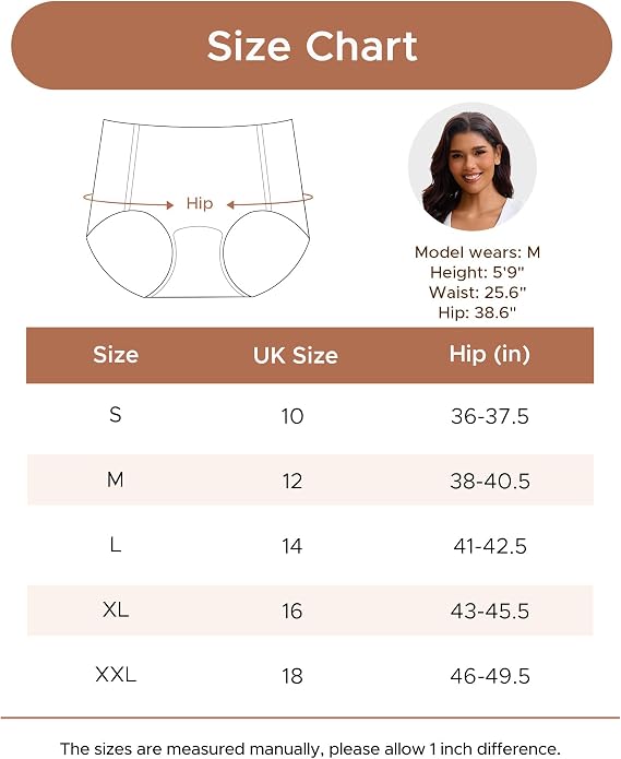 INNERSY Seamless Knickers for Women High Waisted Ladies Full Briefs 4 Pack