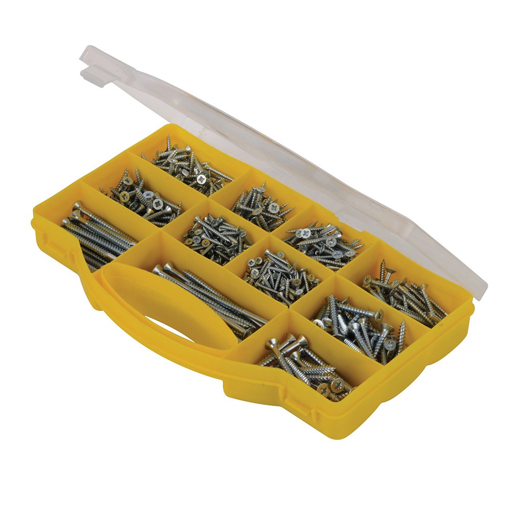 Silverline 273213 - Juego de tornillos avellanados galvanizados 780 piezas