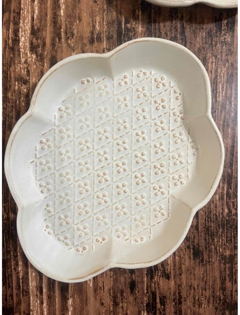 アリタポーセリンラボJAPAN SNOWプラチナ中盛皿、銘々皿「繁栄」四枚