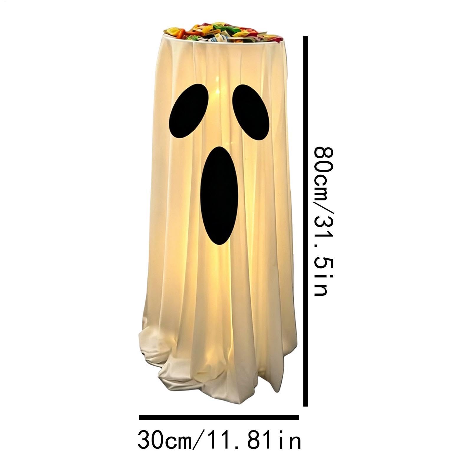 Dekoracja na zewnątrz z motywem duchów, podświetlana dekoracja ogrodowa na Halloween