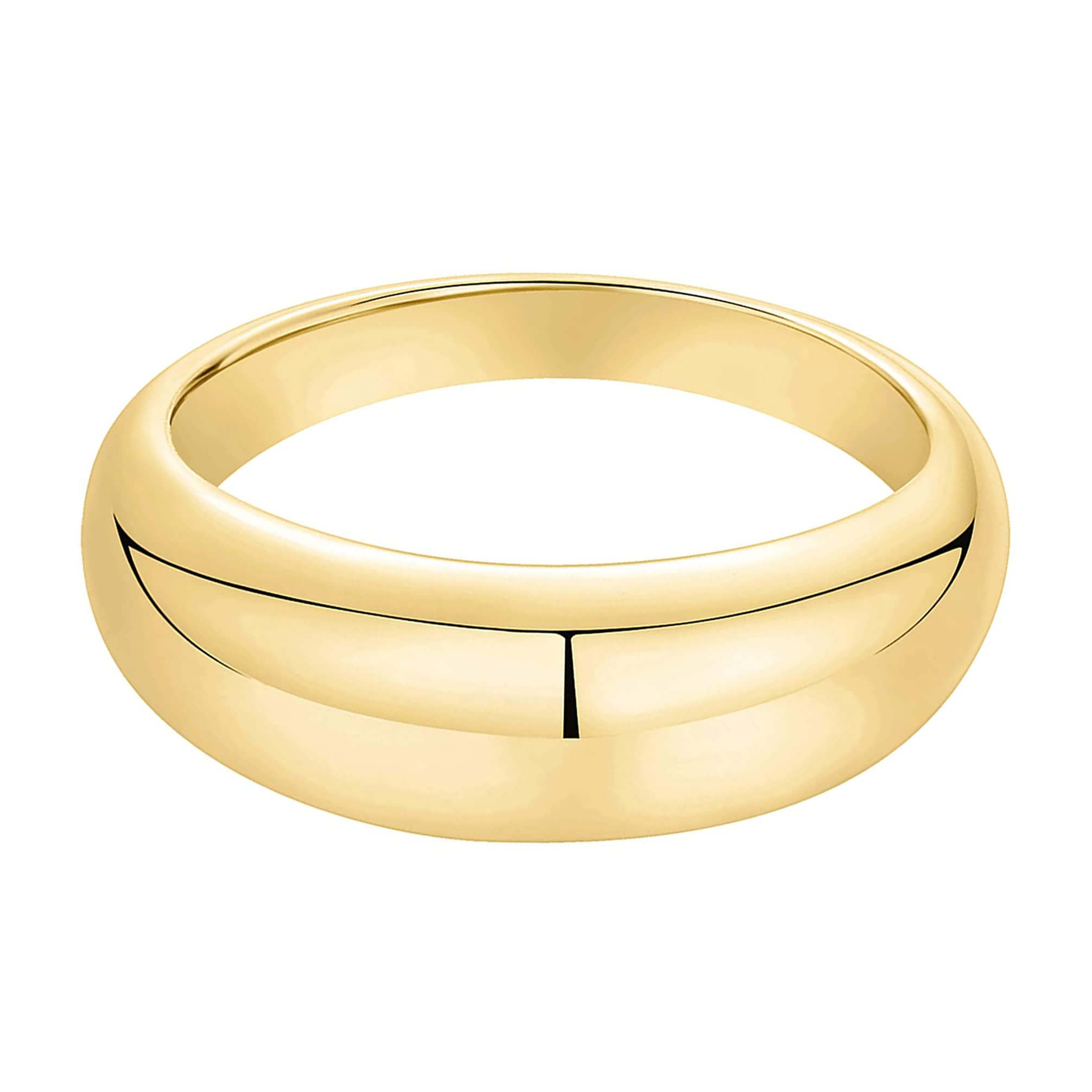 PAVOI14K Gold Plated Chunky Dome Ring |Puffy Dome Stackable Rings | Chunky Signet Ring for Women