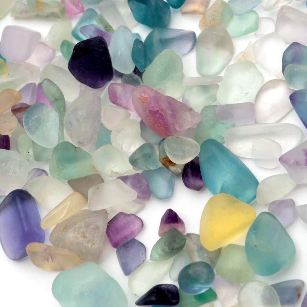 Amazon.co.jp: フローライト さざれ 中粒 100g マルチカラー 天然石