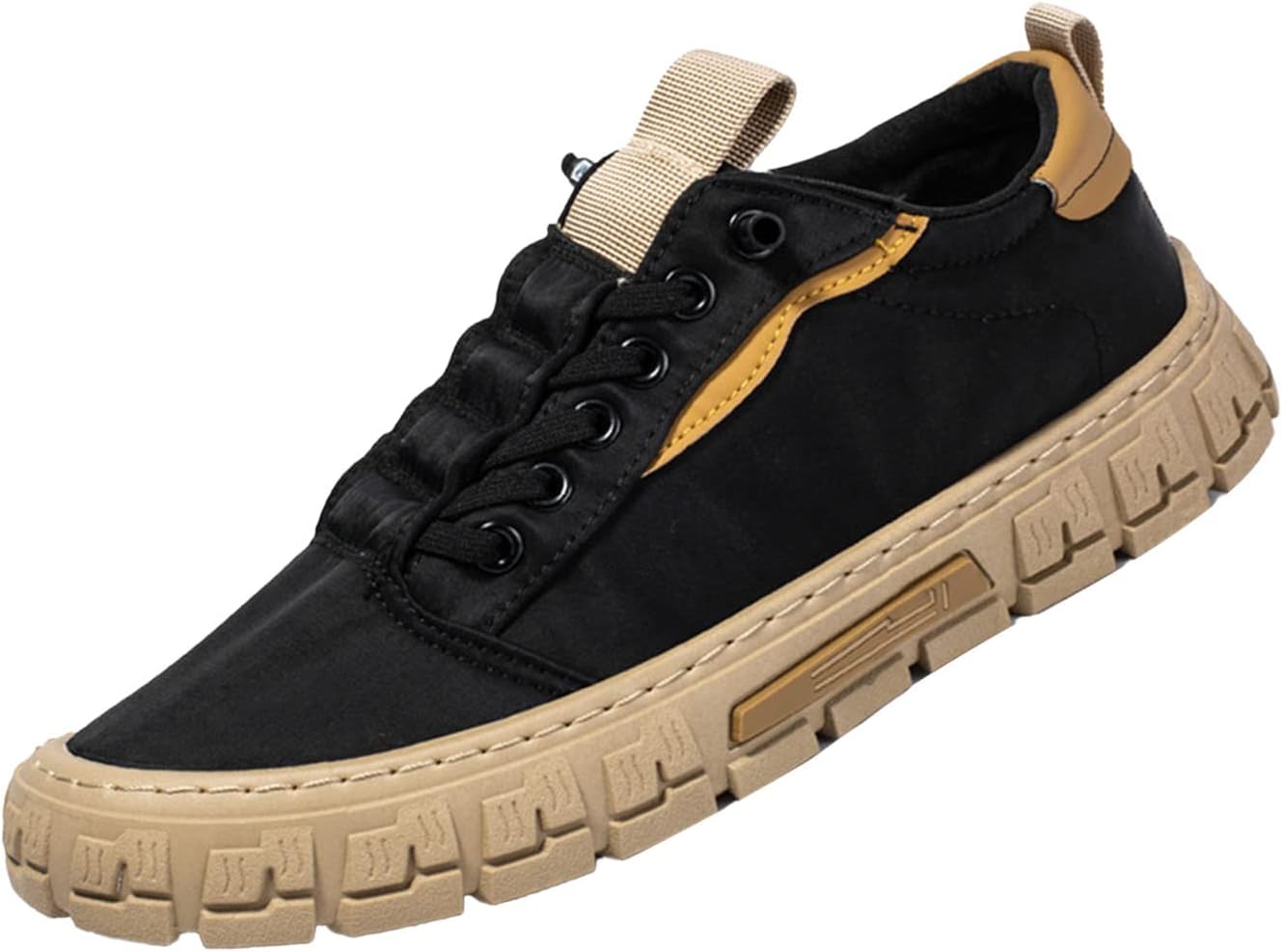 Men's Breathable Canvas Fashion Sneaker,Comfy Non-Slip Outdoor Travel Hiking Jogging Skateboarding Casual Shoes