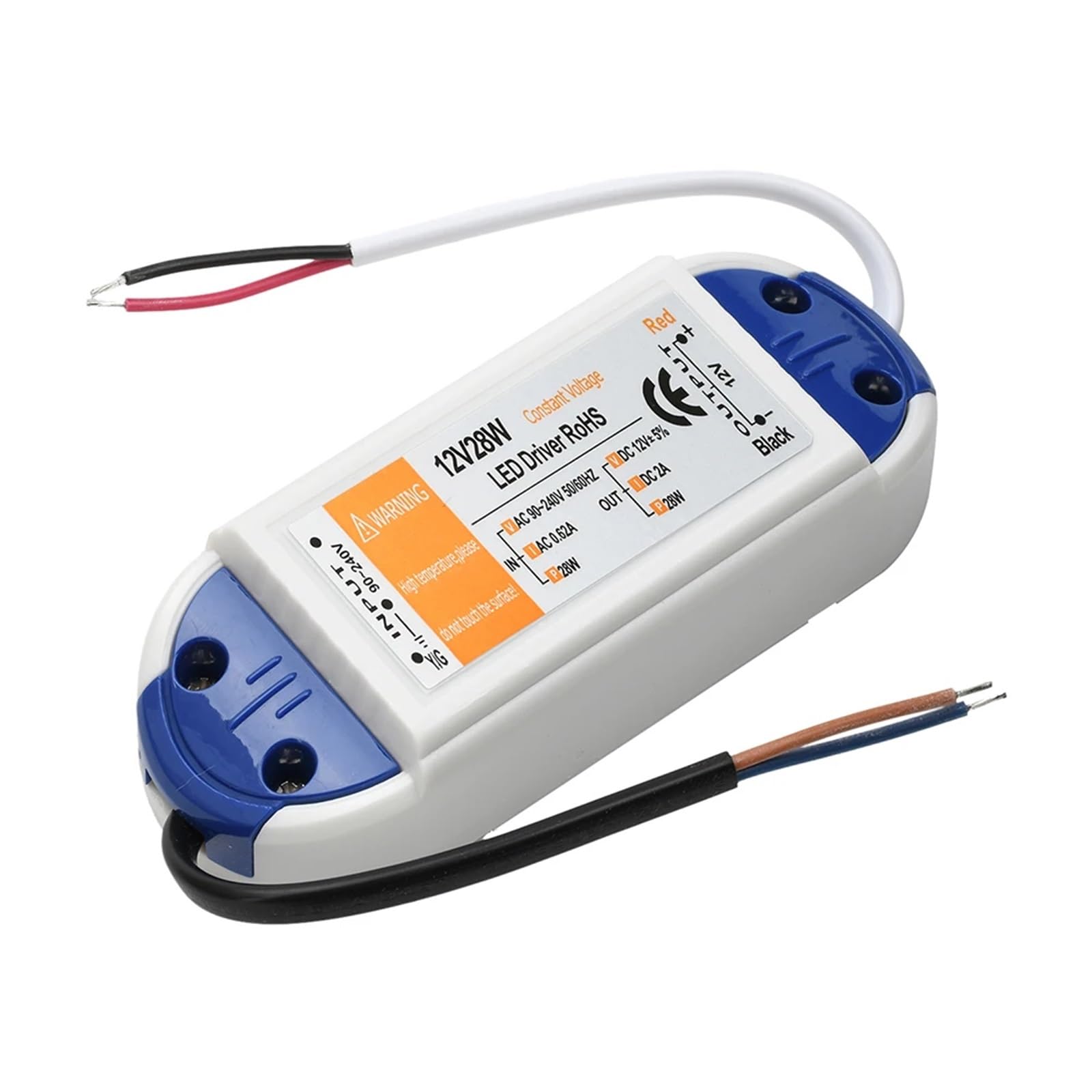 Zasilacz do sterownika LED, przełącznik, DC 12 V, 18 W, 28 W, 48 W, transformator do oświetlenia taśm LED, AC 90-240 V (18 W)