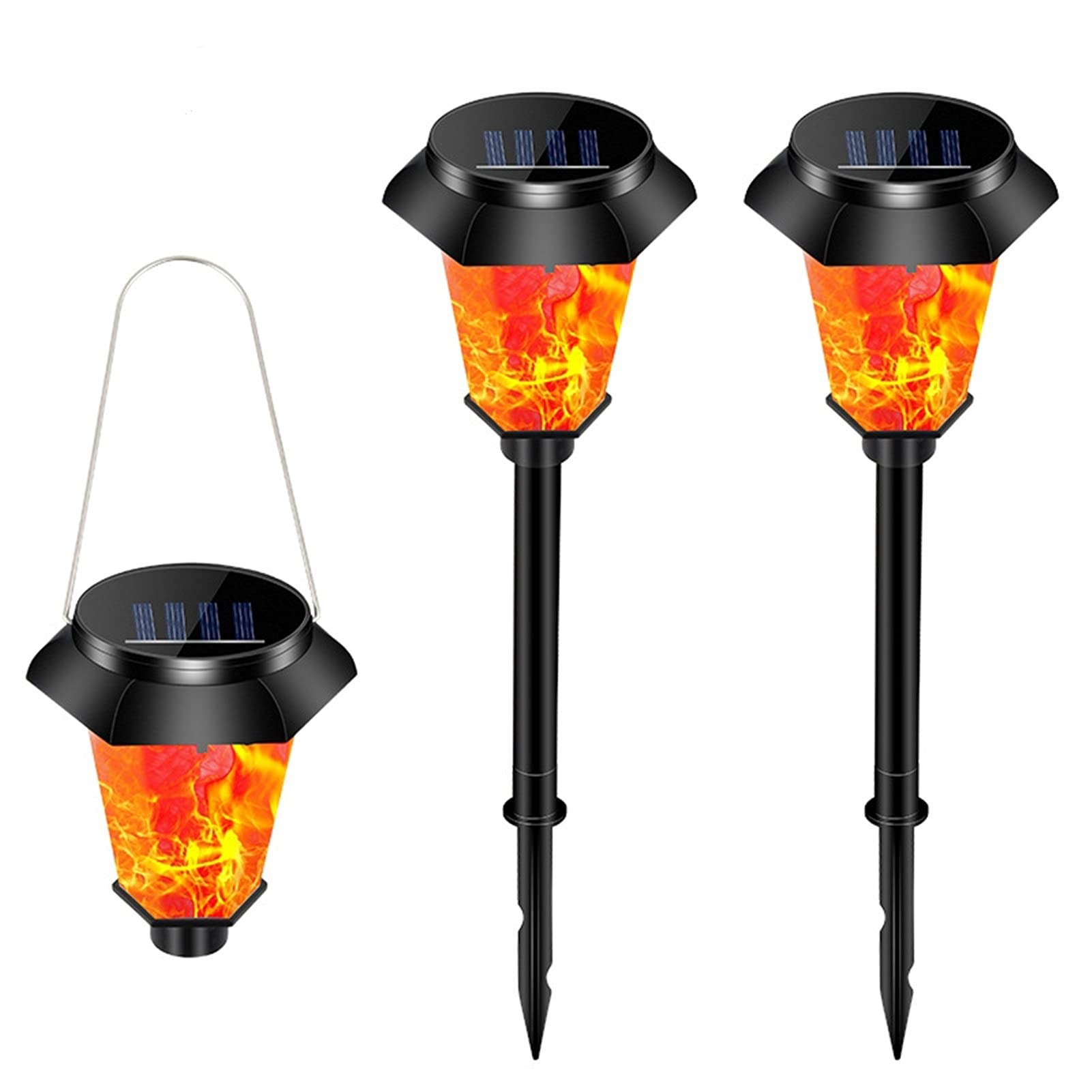 Luces Jardín Lámpara Solar LED Luces de decoración de jardín al Aire Libre Luces de Llama Luces enterradas para Chalet Yard Paisaje Lámpara de jardín Lámpara de jardín Luz de Césped