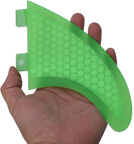 Miniatura 4 de VBESTLIFE Aletas para tabla de surf, 3 unids verde G3 G5 G7 surf aletas de surf tabla de surf de fibra de vidrio conjunto hélice