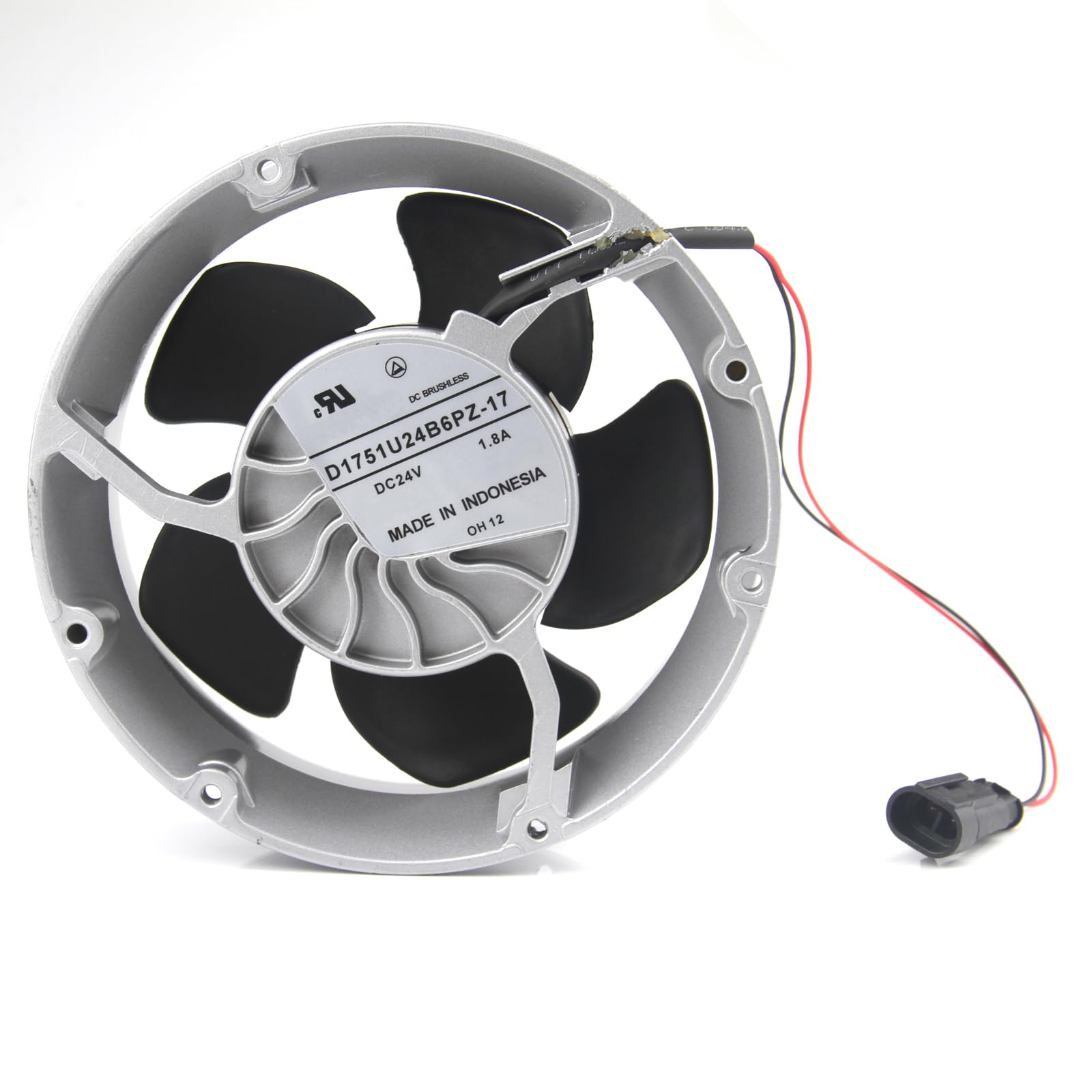 Inverter Fan 2-Wire Cooling Fan 24V 1.8A 43.2W Compatible with SERVO D1751U24B6PZ-17