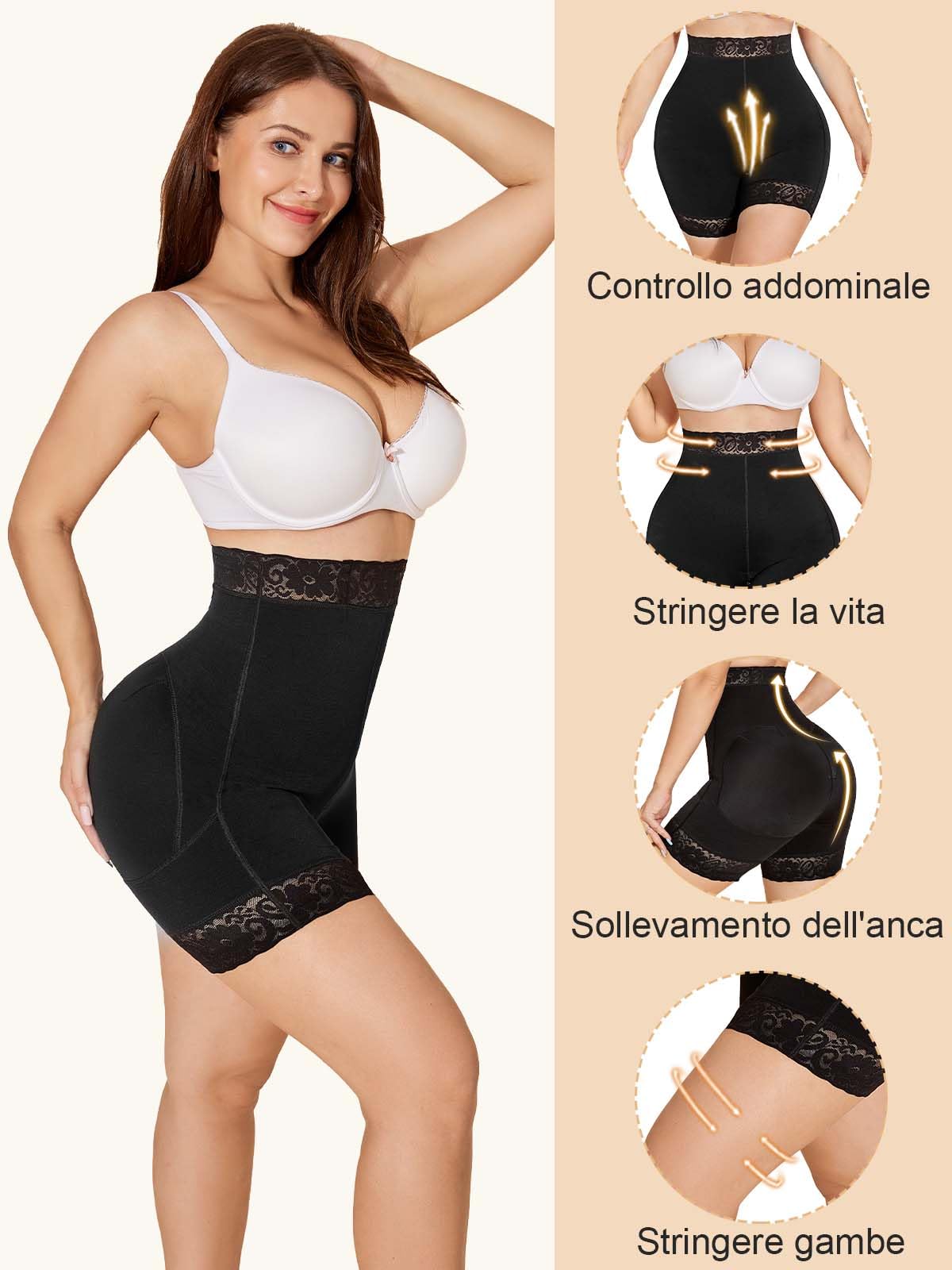 SHAPSHE Pancera Contenitiva Donna Guaina Mutande Pancia Piatta Shapewear Modellante Intimo Pantaloncini Vita Alta Snellente Culotte Push Up Glutei Body
