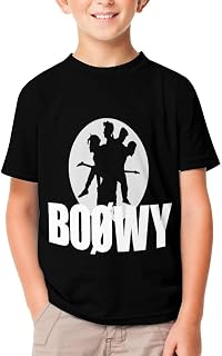 キッズ Tシャツ ボウイ Boowy Boøwy 子供服 トップス 半袖 ティーシャツ 男の子 女の子 青少年 ラウンドネック シンプル カットソー 肌着アル 快適 人気 個性 柔らかい おしゃれ 寝間着 部屋着 日常服 贈り物 100-160cm
