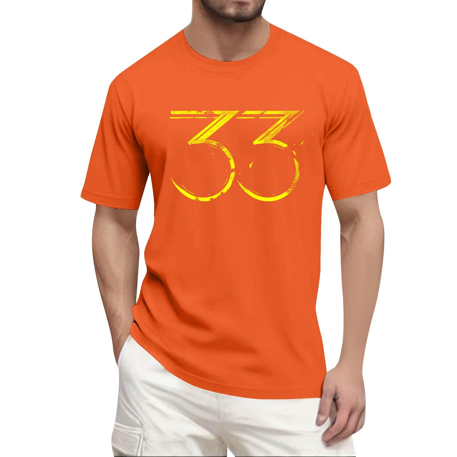 Unisex Expedition 33 Merch Clair Obscur Expedition 33 Game Shirt Printed Short Sleeves Top for Men Game Fans 02-Orange S