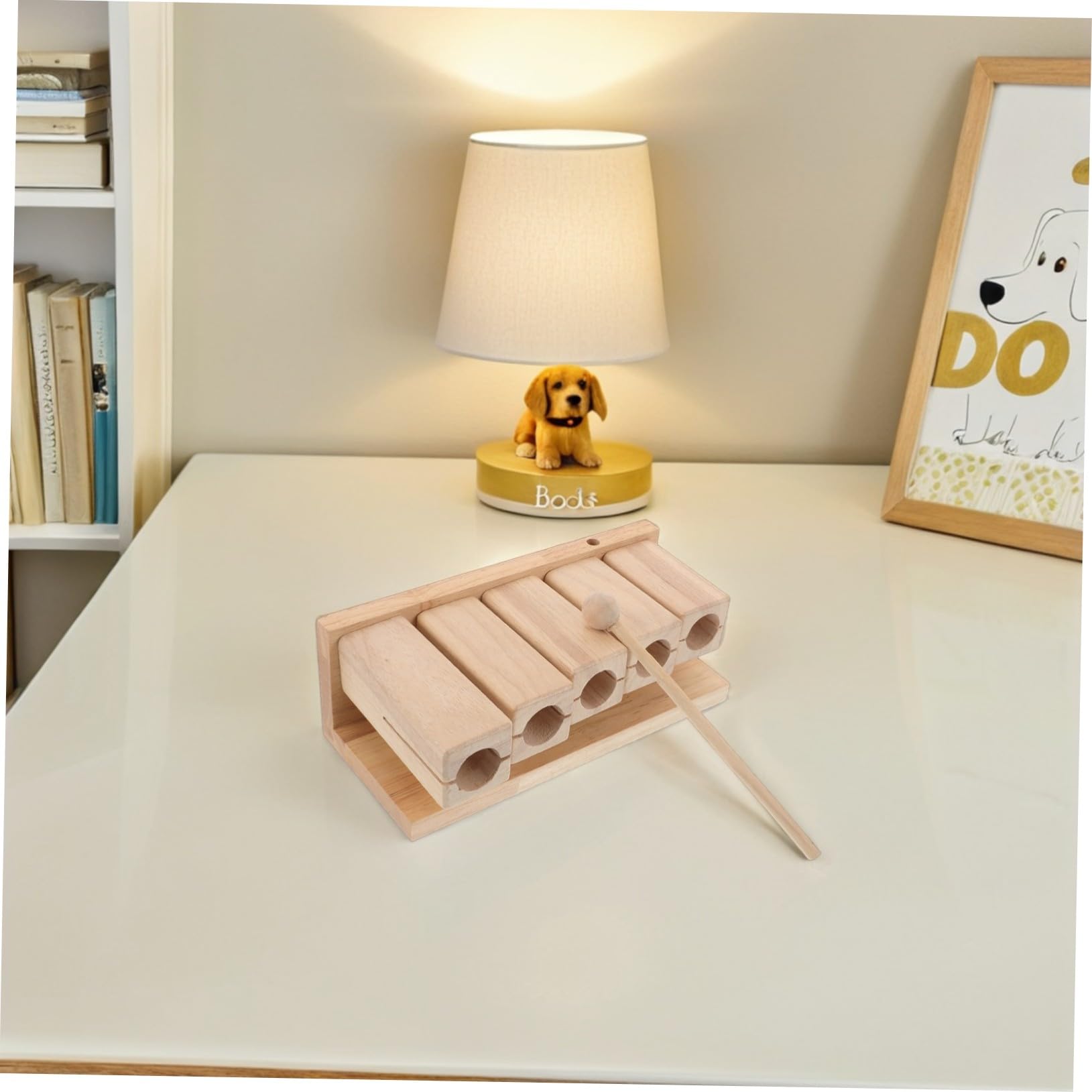 Blocchi Percussione in Legno Pentatonici Toni con Martelletto Strumento Musicale Educativo Sicuro e Leggero per Yoga Scuola e Apprendimento Collaborativo