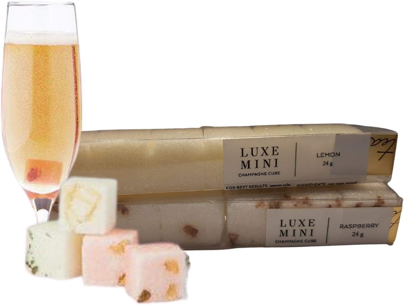 Mimosa Sugar Cubes Set! Raspberry Sugar Cubes and Lemon Sugar Cubes! Great At Brunch