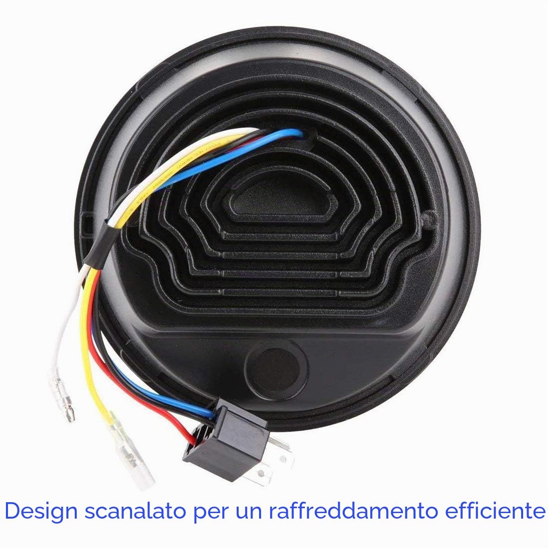 5,75 Pollici LED Rotondo Moto Faro con luce diurna, compatibile con Harley Davidson Sportster Dyna Softail (Nero)
