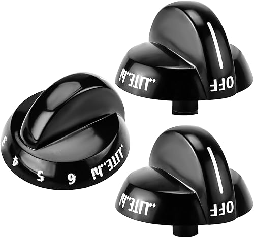 Vista 13 de Funmit 316220009 Perilla de Quemador Superior de Estufa Reemplazo para Frigidaire Reemplaza AP4322122 PS1991531 EAP1991531 (Negro, Paquete de 2)