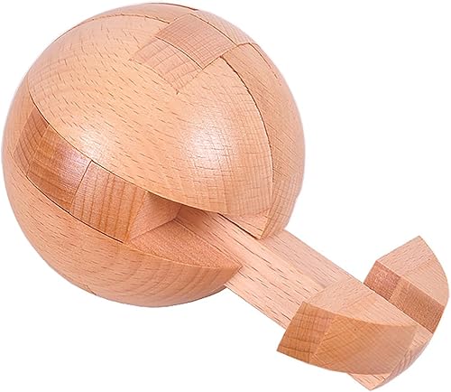 Miniatura 7 de Rompecabezas de madera para el cerebro, rompecabezas de madera grande hecho a mano, bola mágica, juguete de inteligencia, juegos de inteligencia,