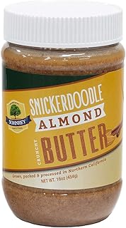 Snickerdoodle Almond Butter (16 oz) Crunchy Cinnamon Nut Butter Made with Steam Pasteurized CA Almonds from the Sohnrey Family Farm (1 lb)