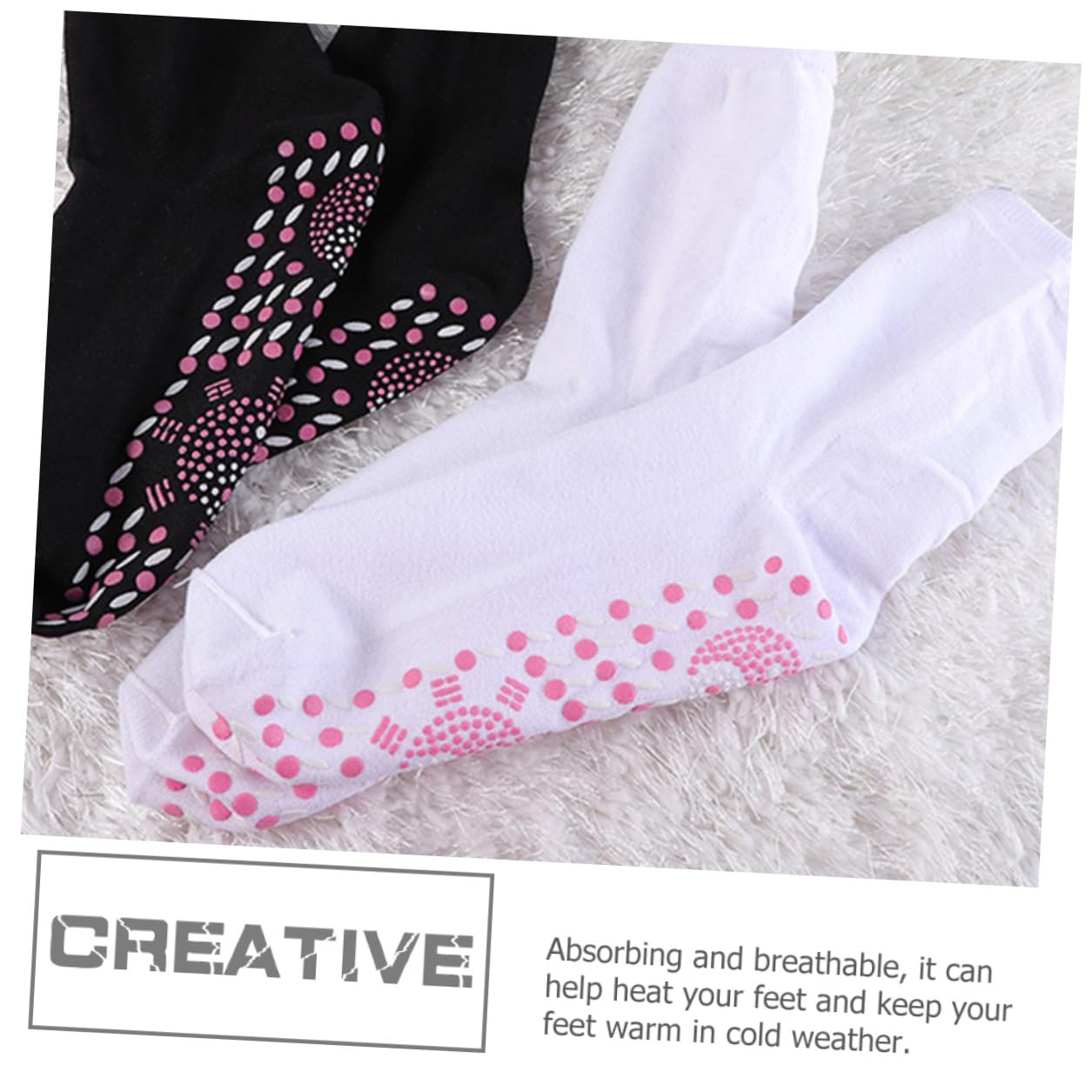 6pares Calcetines Sanitarios Autocalentables de Invierno Cálidos y Lavables para Uso Exterior para Hombre y Mujer