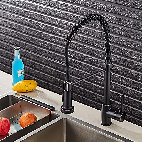 Robinets d'évier de cuisine mitigeur pivotant avec douchette extractible - 6