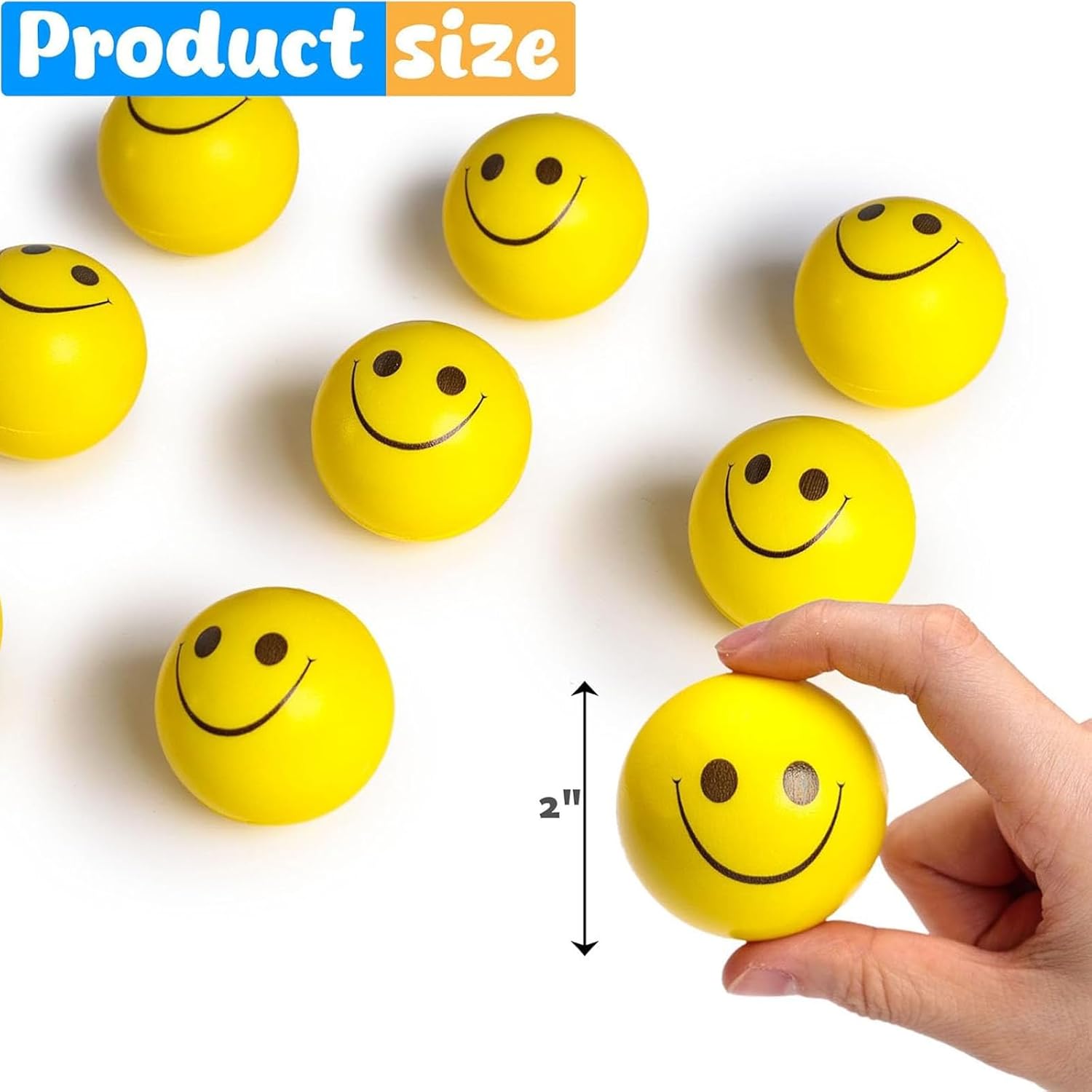 46 PCS Stress Relief & DIY Set, Smile Face Stress Balls and Paintable Food Squishies for Kids Party Favors, Classroom Rewards, Creative Crafts