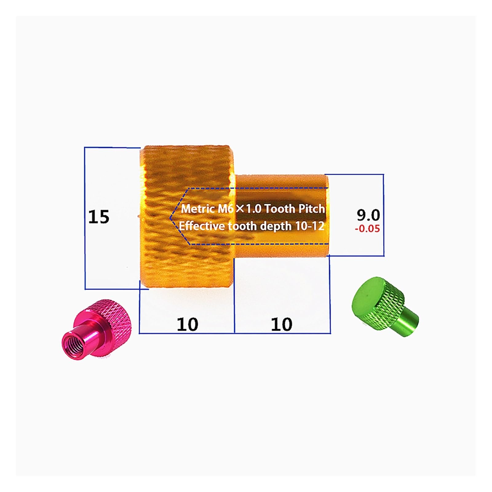 M3 M3.5 M4 M5 M6 Foro Cieco Stringere A Mano Dadi Lega Di - Foto 6