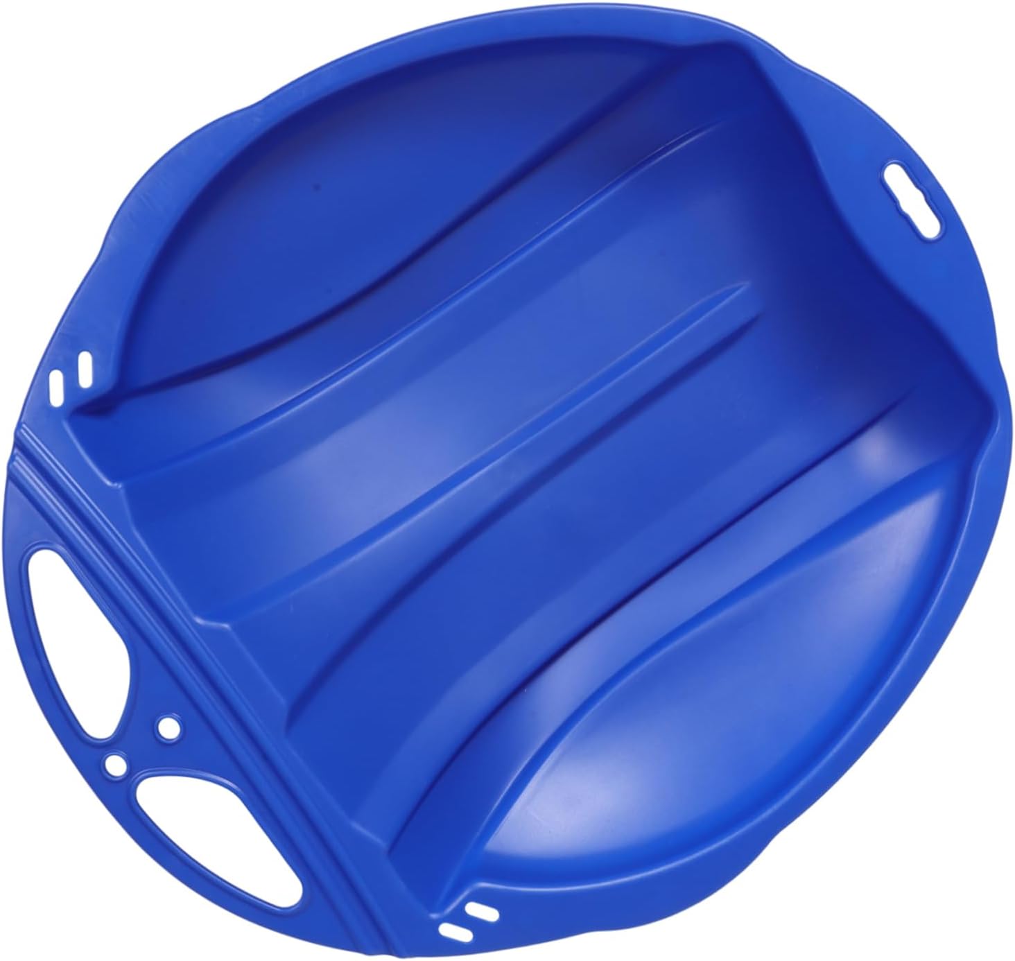 YARNOW Plastic Snow Sleds for Adults Versatile Outdoor Skiing Board for Snow Grass Sand with Convenient Pull Rope Blue