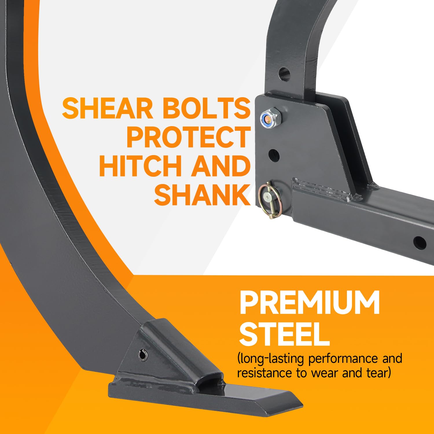 ROADGIVE Hitch Mounted Ripper Fits for CAT 0 and CAT 1 Tractor, Hitch Lawn Ripper, Adjustable 16