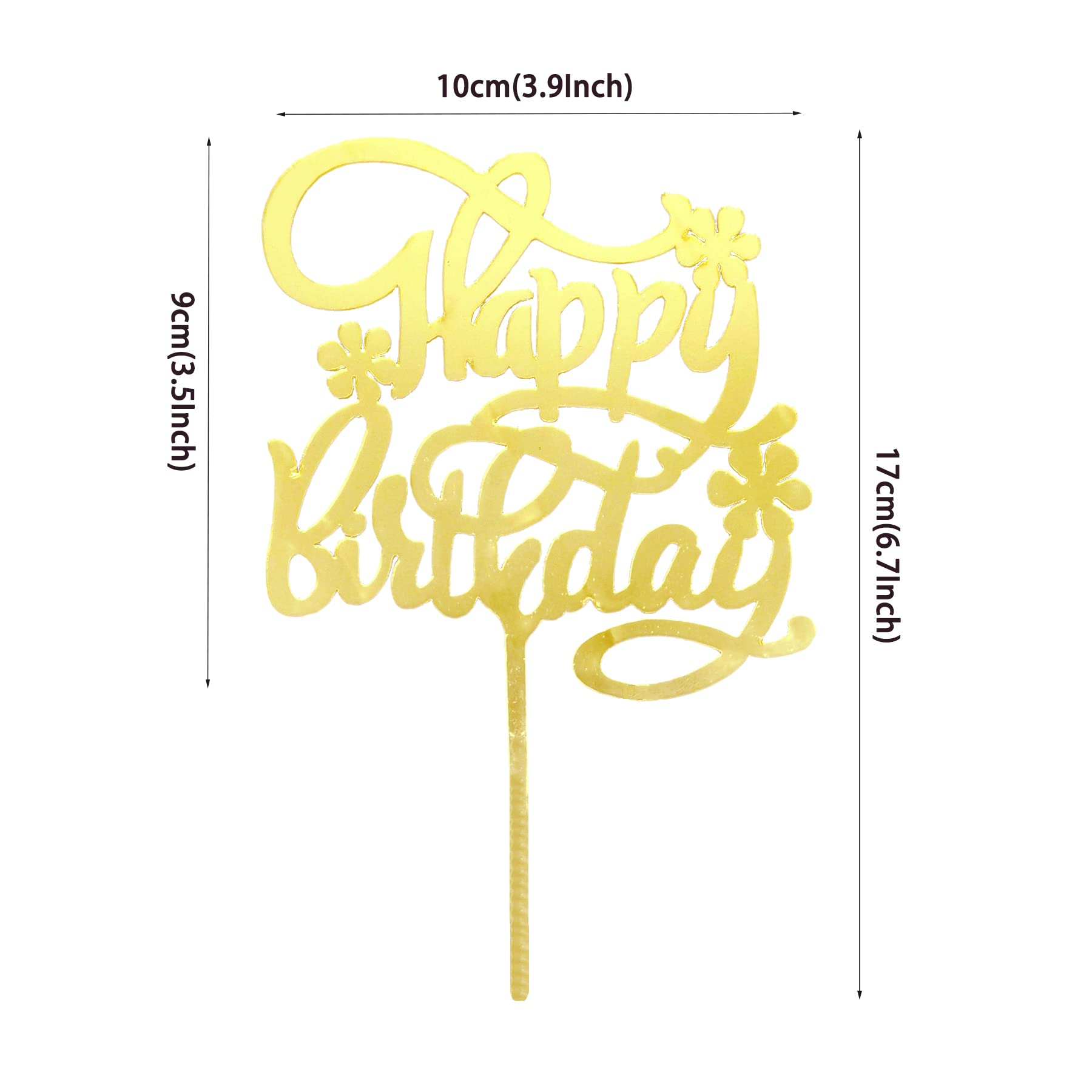 Personalized Birthday Cake Topper – Custom Name & Age, Double Sided Glitter Card, Purple