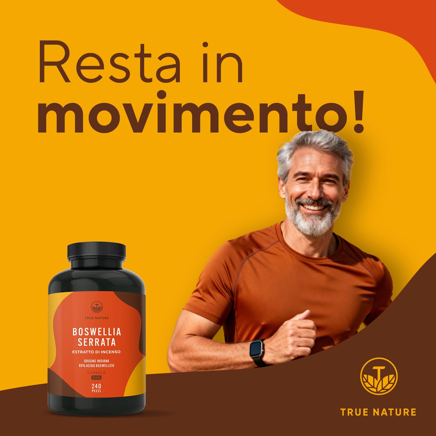 Boswellia Serrata - 240 Capsule - 20.000 mg - Alto dosaggio (10:1) - incenso integratore - Vegan, Testato in Laboratorio, Produzione Tedesca - TRUE NATURE®