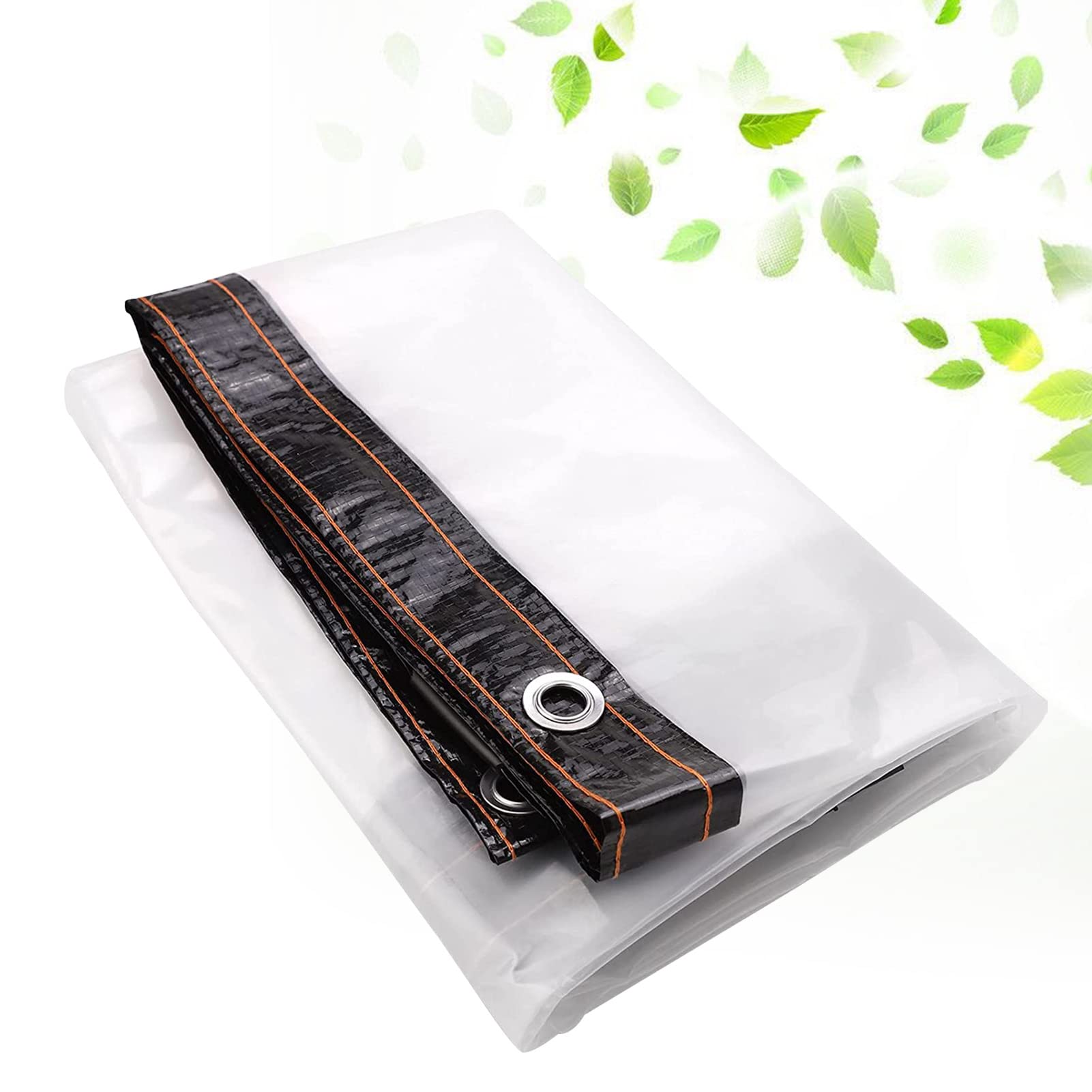 Lona transparente robusta de PVC con ojales reforzados de alta durabilidad