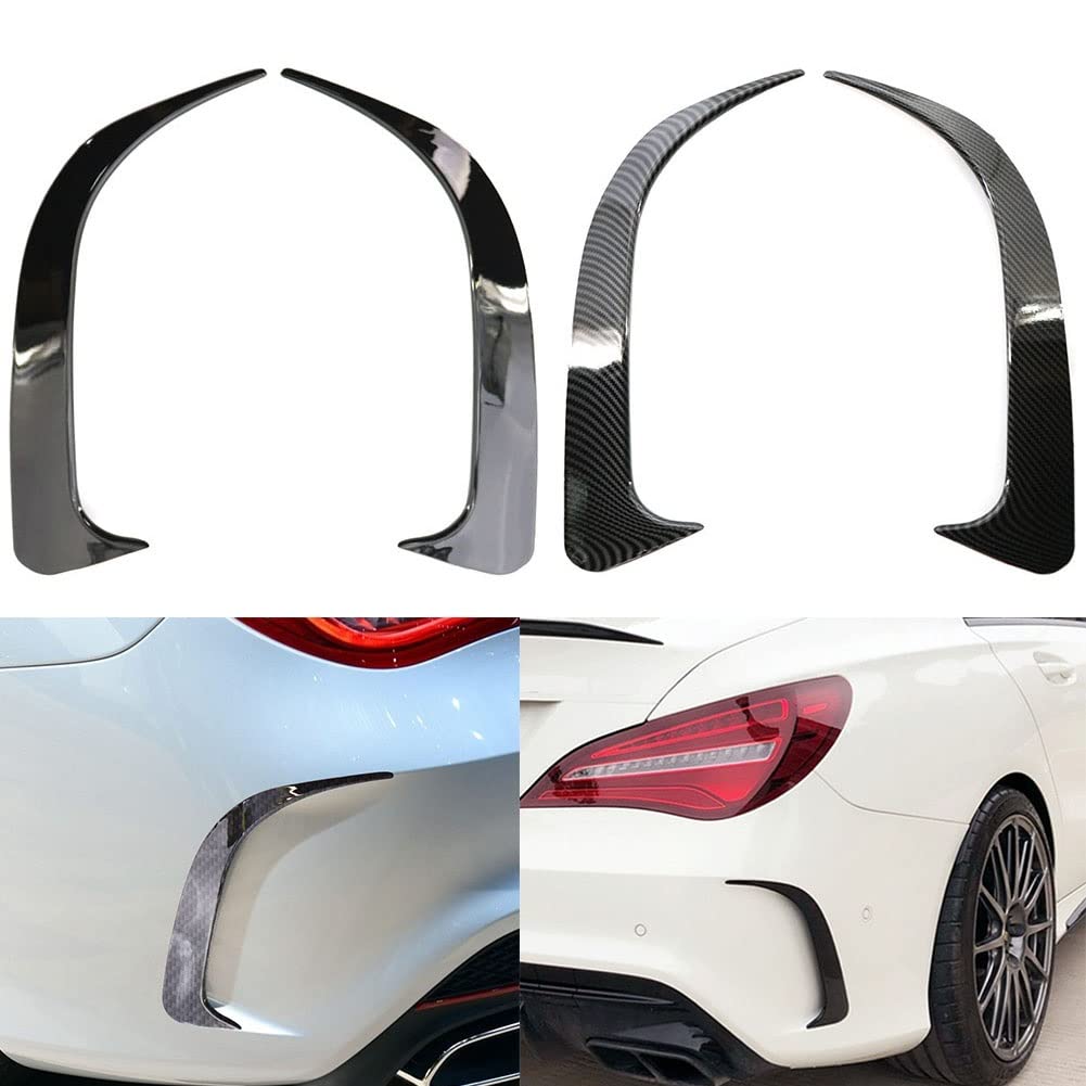 Spoiler Tylnego Zderzaka Samochodu Osłona Otworu Wentylacyjnego Boczny Rozdzielacz Canard Dla Mercedesa Dla Benz W117 CLA200 CLA250 CLA45 AMG 2014-2018(Bright black)