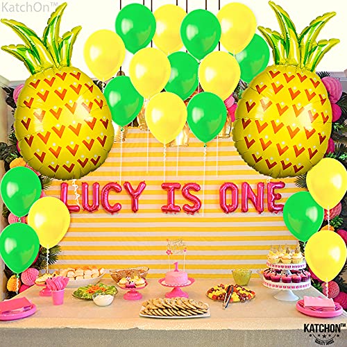 20 Pieces, Pineapple Balloons Set - Pineapple Party Decorations | Pineapple Mylar Balloon | Pineapple Birthday Party Supplies | Fruit Balloons Garland | Pineapple Balloon For Luau Party Decorations #TOP5