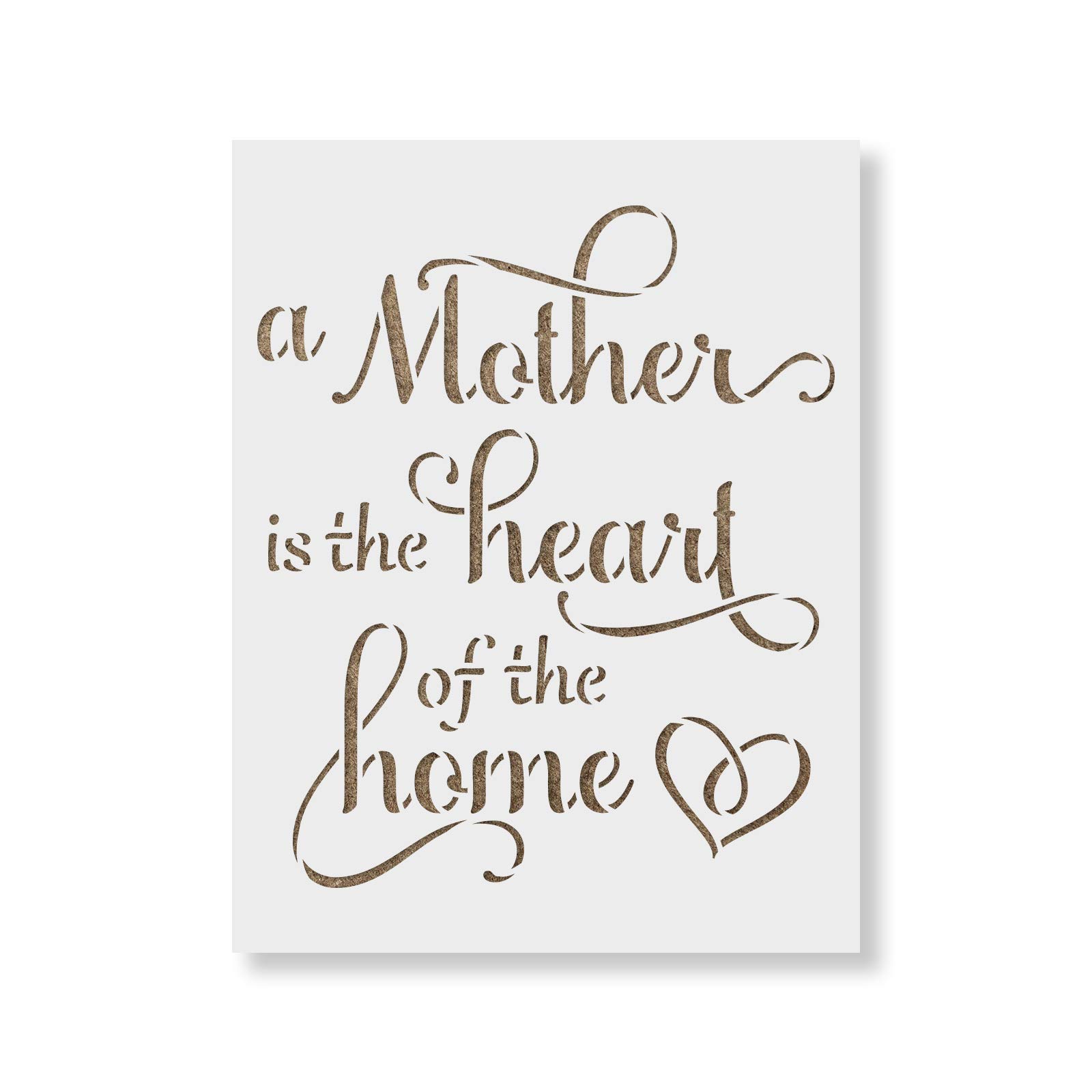A Mother is The Heart of The Home Stencil - Mother Stencils, Family Stencil, Home Stencil, Mother Stencil, Gift for Mom