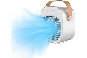 Portable Air Conditioner, 6000mAh Mini Air Conditioner Fan, USB Rechargeable Personal Air Conditioner