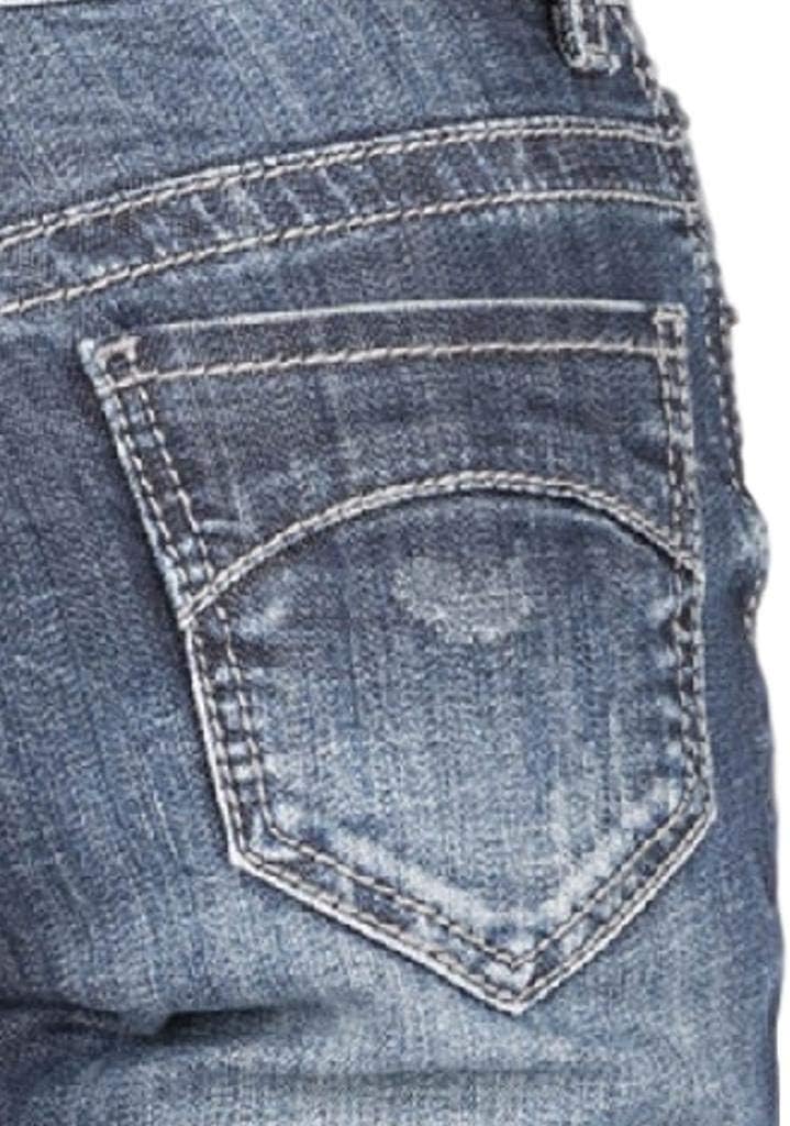 Tin Haul Womens Blue Cotton Blend Curved Piece Ella Jeans
