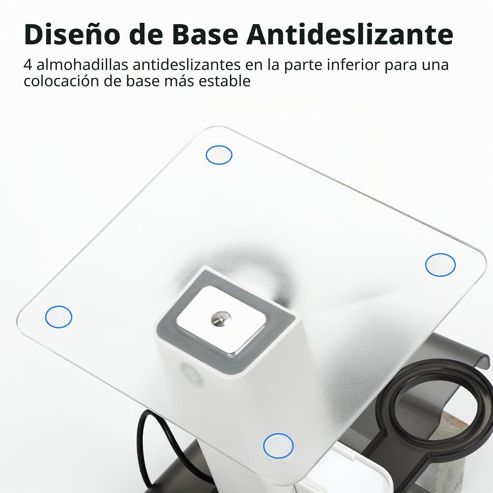 Base de Carga de diseño Compatible con Accesorios Meta Quest 3S/Quest 3, Soporte Vertical de Carga RGB, luz LED Inferior y Alfombrilla Antideslizante (Blanco)