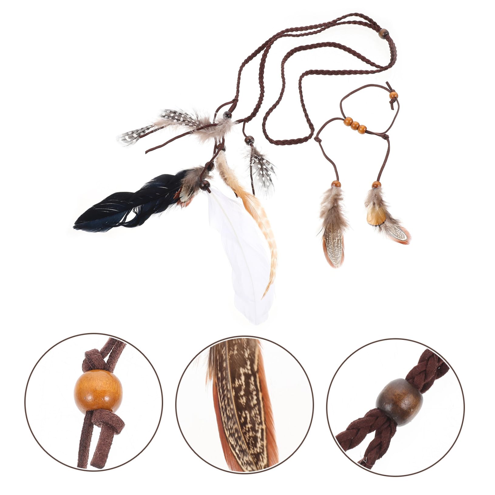VICASKY 4 Set Fascia e Bracciale Bohémien Vintage per Accessori Costume per Feste e Festival