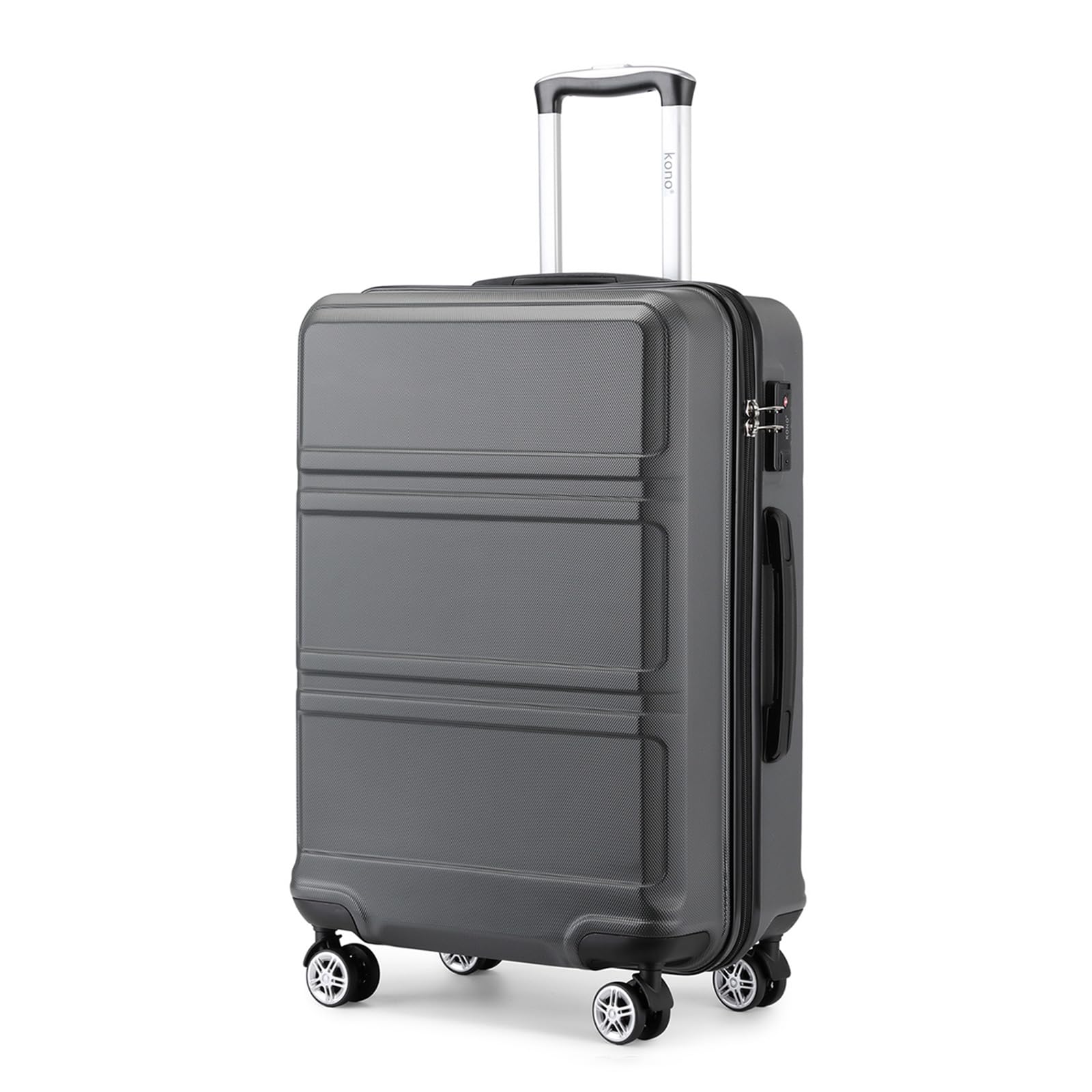 KONO Koffer Hartschalenkoffer, ABS+PC Trolley mit TSA Schloss, 360° Leisen Rollen,Klein/Mittelgroß/Groß/Großer Reisekoffer für Langreisen-und Kurz,S/M/L/XL/XXL