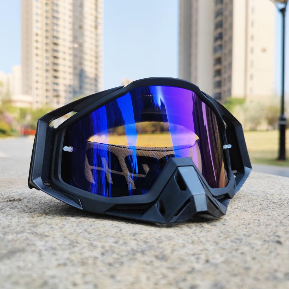 Occhiali Moto Occhiali da sole Motocross Sicurezza Protettiva Visione notturna Casco Occhiali da guida Occhiali da ciclismo