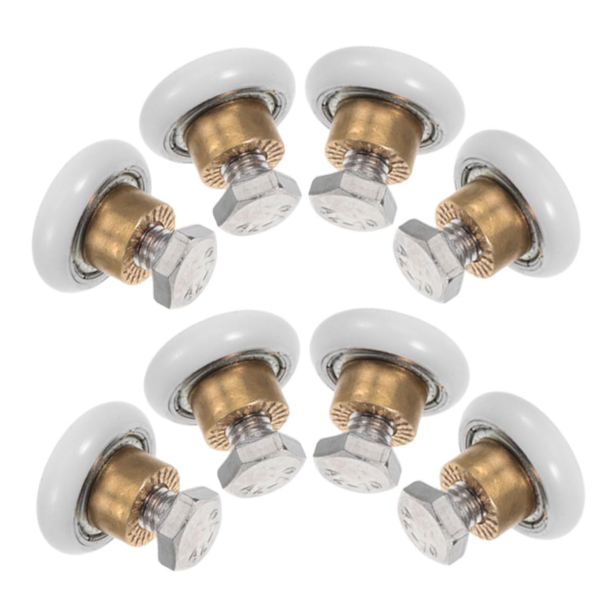 Ruedas para puerta de ducha de vidrio: kit de 8 rodillos de reemplazo jojofuny dorados