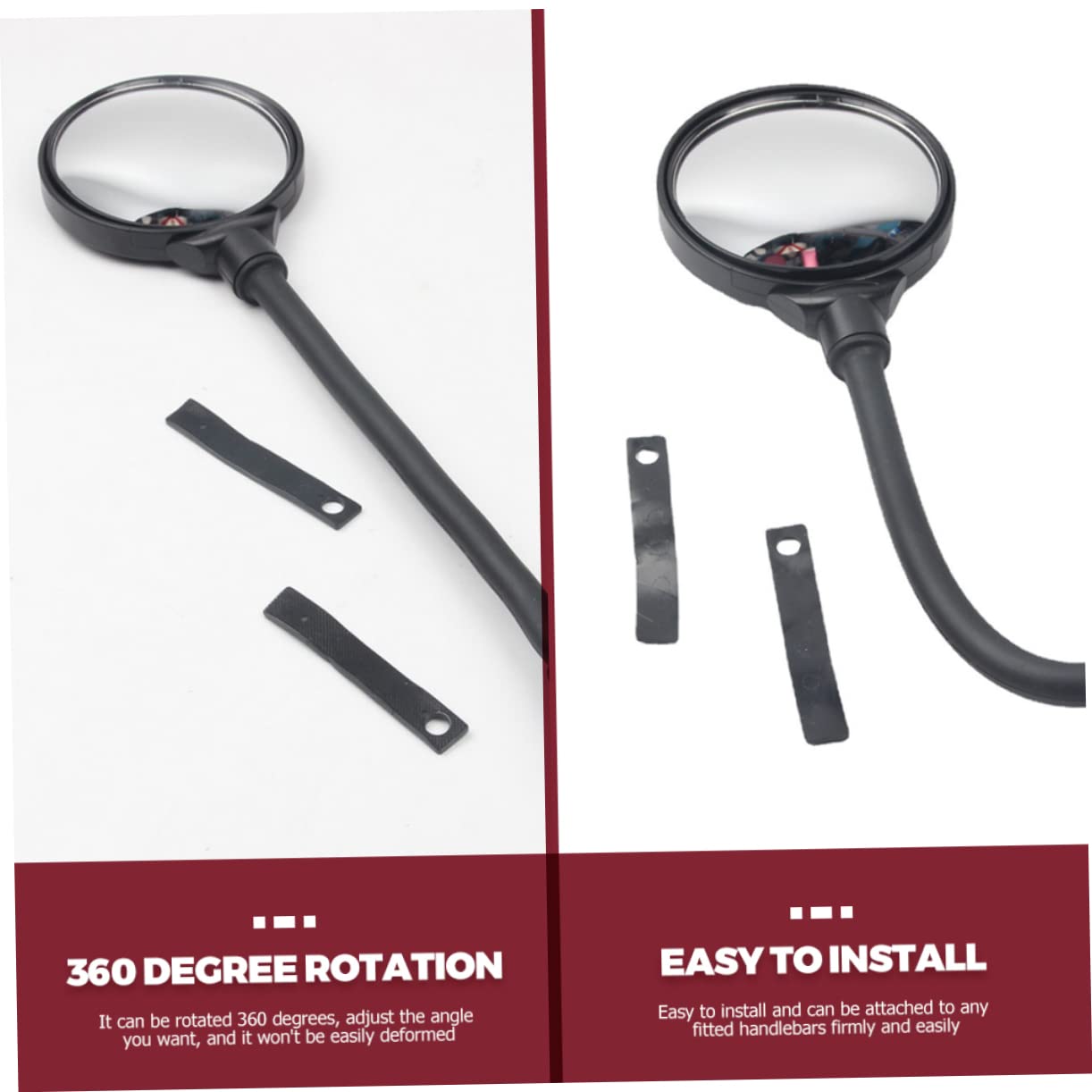 SUPVOX 2pezzi Specchietto Retrovisore Per Bicicletta e Veicoli Regolabile Gradi Compatibile Manubrio Bici e Altri Veicoli Facile Installazione e Uso Duraturo