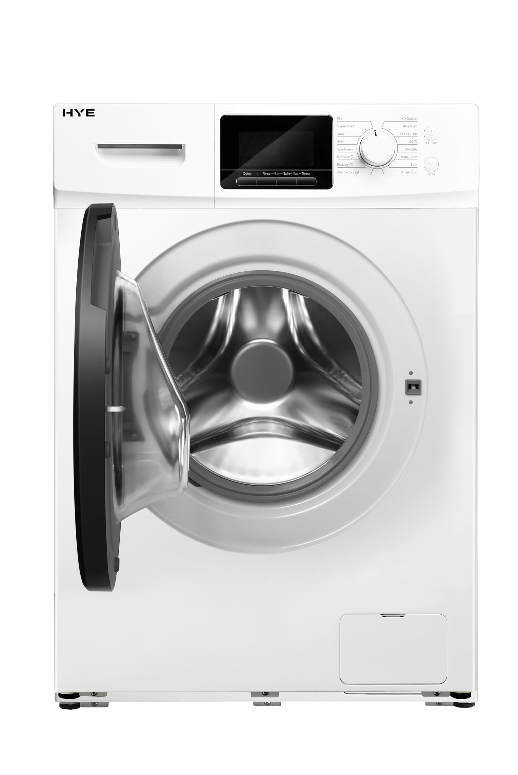 HYE Washing Machine - Washer, 10KG Drum, 1400RPM, A Energy Rating, 60CM Width, Freestanding Design, Quiet 76 dB Operation, 16 Programs, Quick & Eco Wash, Perfect For Busy Households - W0110RT14W07 - 4