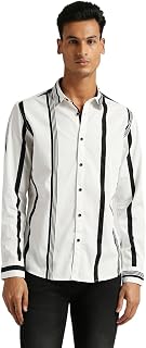 Pepe Jeans Men's Casual Shirt | Striped Shirt for Men| Regular Fit | Vertical Stripes | Full Sleeve | Available in Plus Size