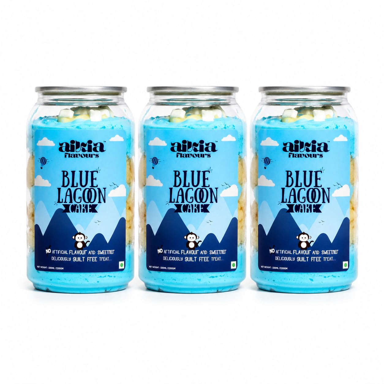 Aikia Flavours Blue Lagoon Cake | 3 x 330ML Can | Premium Blue Lagoon Cake in a Can – Rich Decadent Flavor | Palm Oil & Trans Fat-Free | No Artificial Sweeteners | Ready-to-Eat | Long Shelf Life | Diet-Friendly Dessert-image-26