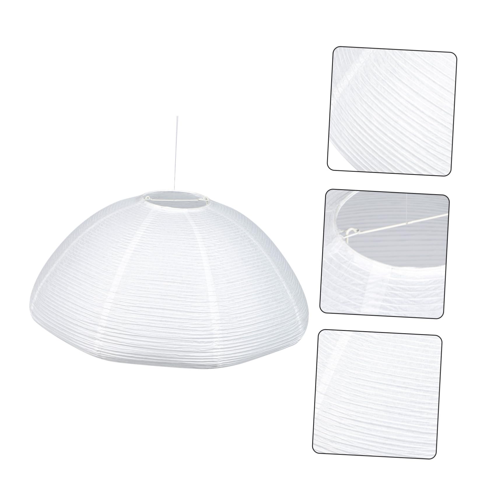 Paralume Sospensione in Carta Bianco per Lampada da Soffitto | Metallo Incluso, per Soggiorno e Camera da Letto, Luce Morbida, Montaggio Semplice