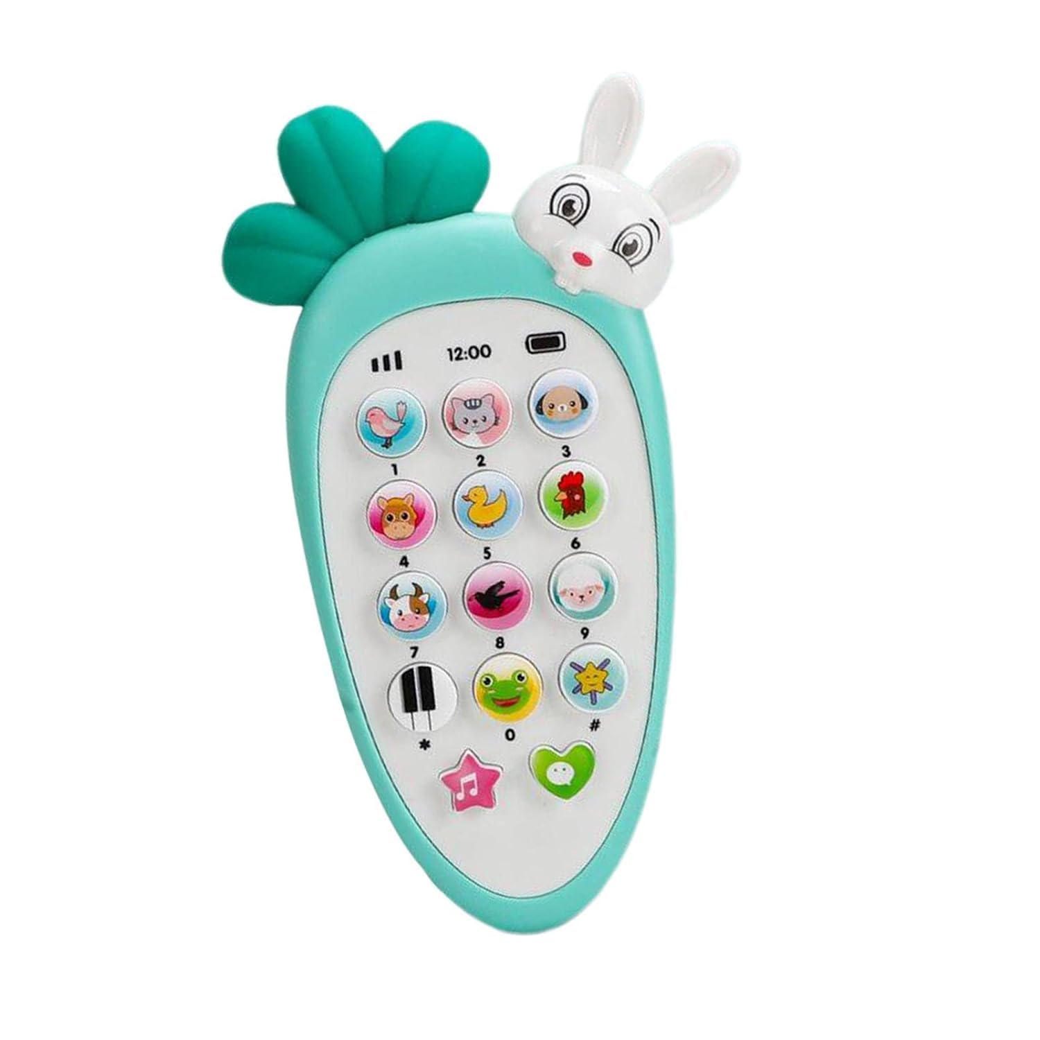 BELLABOTA Radish Style Pretend Play Cell Phone Smart Phone Cordless Feature Mobile Toys for Kids,Toddlers with Music,Lights-Birthday Party Favors and Gifts for Boys,Girls (Multicolor) (Green) (B0CSG6FVPH) Amazon Price History, Amazon Price Tracker