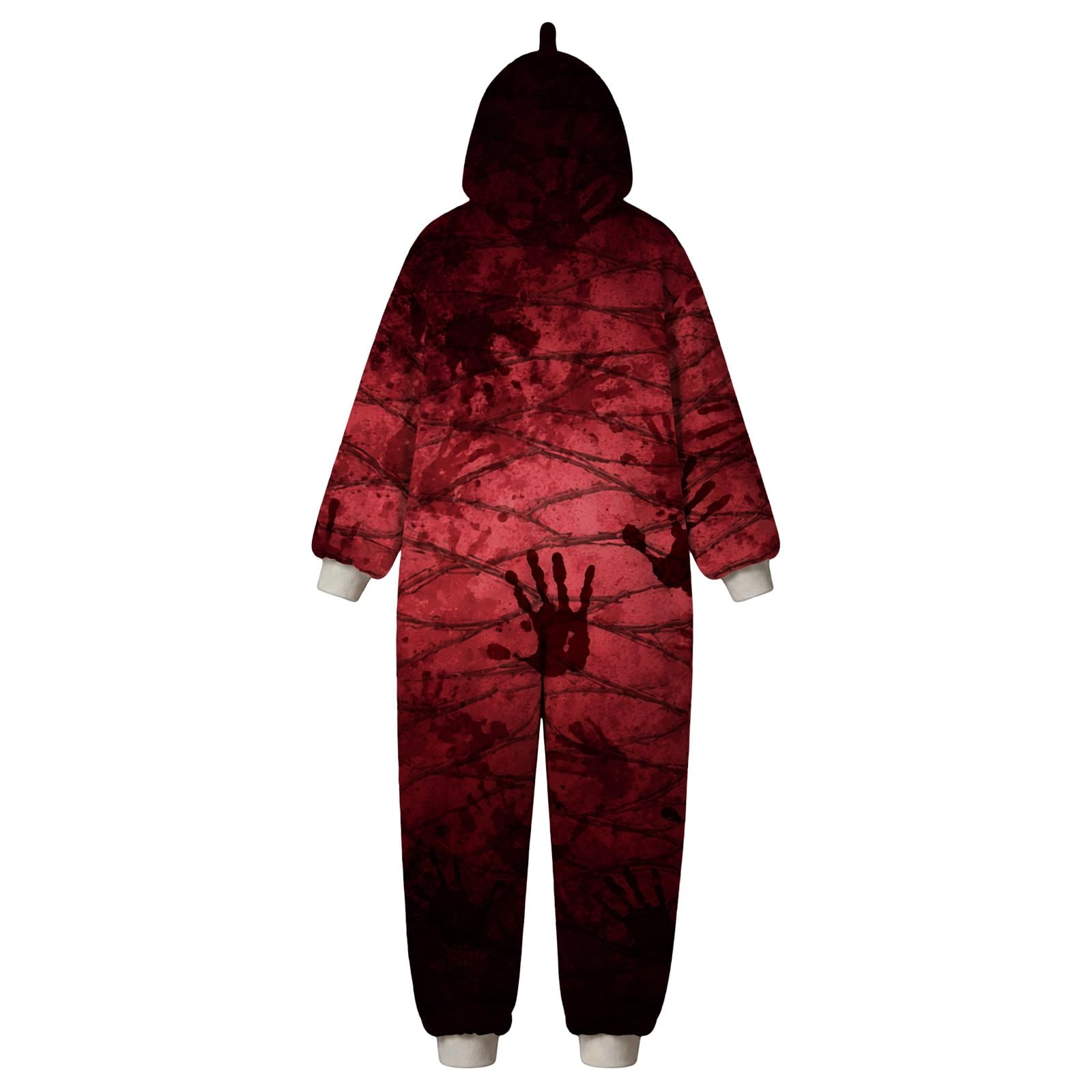Generico Pigiama Halloween Donna - Tuta Intera con Cappuccio per Adulti di Halloween e Unisex Comoda in Flanella Stampata vestibilità Ampia Adatta a Sport Svago e Passeggiate quotidiane