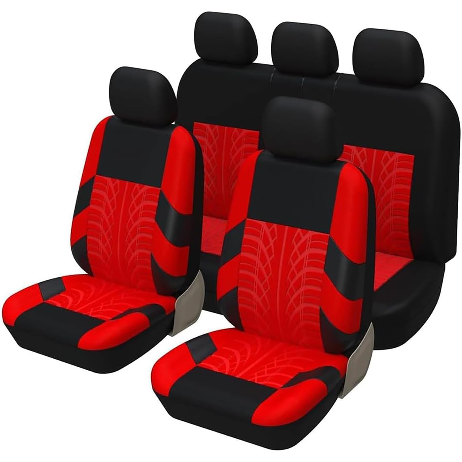 NALSA Coprisedili Auto per MG ZS MG4 MG5 ZS EV 2022 2023, Coprisedile Set Anteriori e Posteriori Completo Copri-Sedile Impermeabile Traspirante Copri Sedile Auto Accessori,D/Red