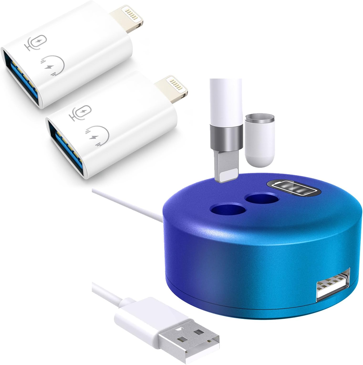 TiMOVO Lightning Male to USB A Female, 2pack, OTG Audio