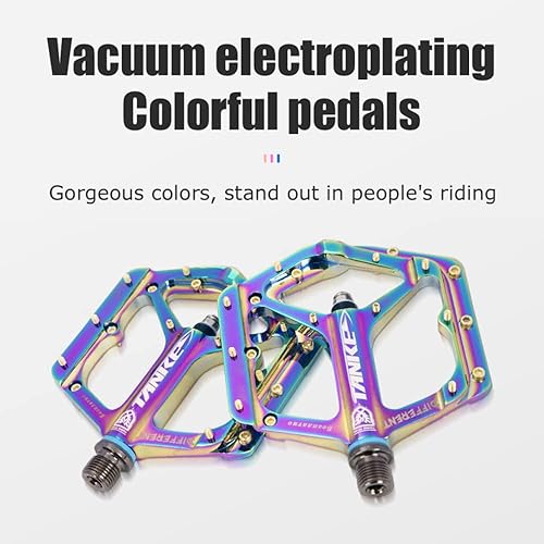 Miniatura 8 de Pedales de ciclismo, pedales de bicicleta fangzi coloridos pedales de bicicleta de carretera pedales de aluminio para bicicleta MTB
